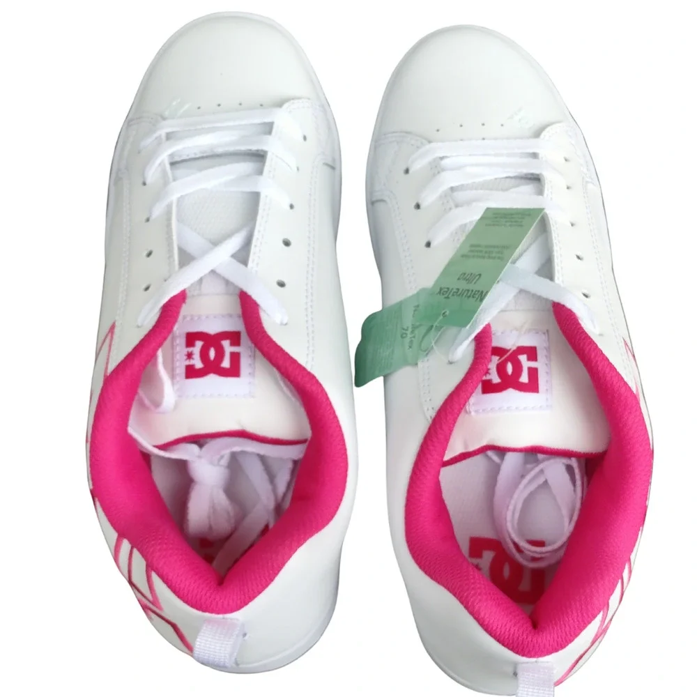 SOLD Court Graffik Crazy Pink White Sneakers TENNIS SHOES 11 $5 SHIPPING - Picture 3 of 7